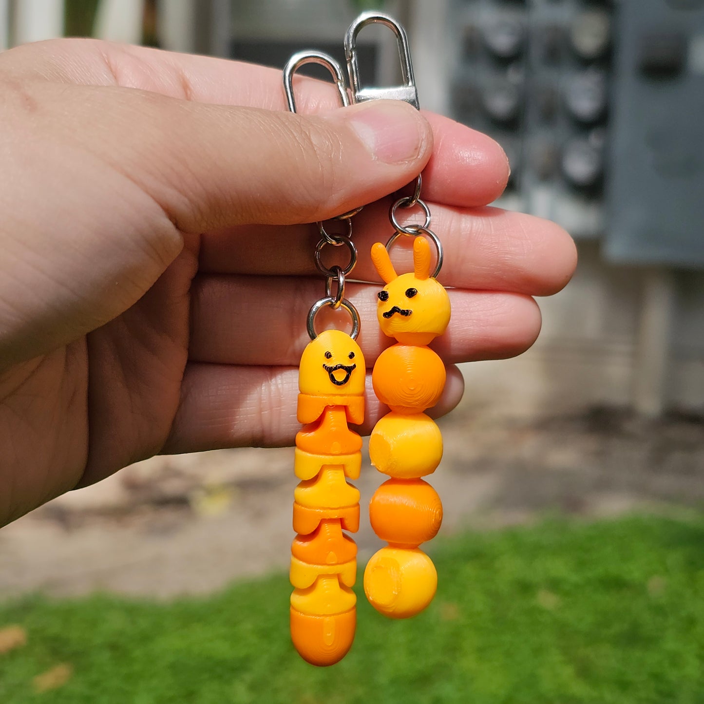 Articulated Worm Keychain