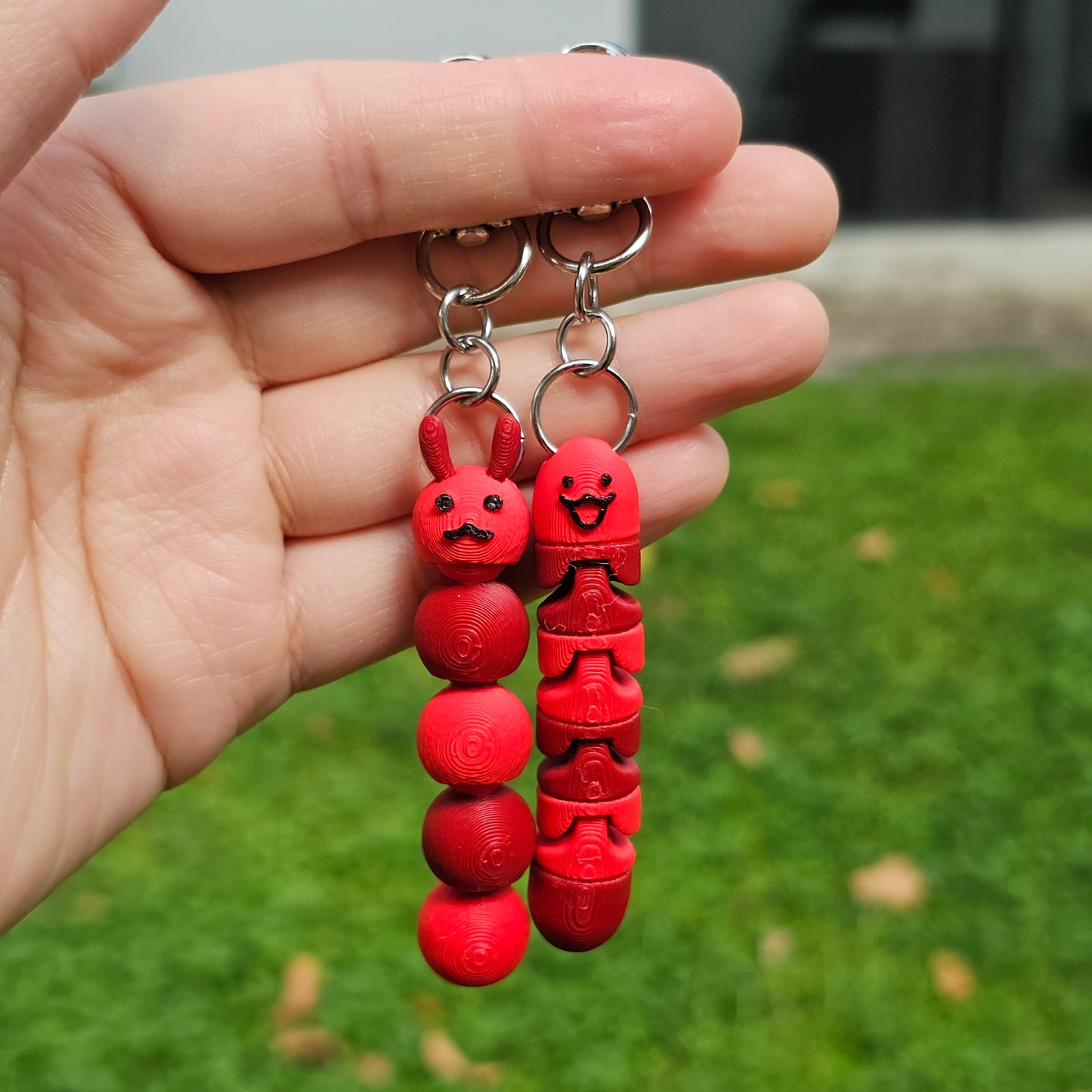 Articulated Worm Keychain