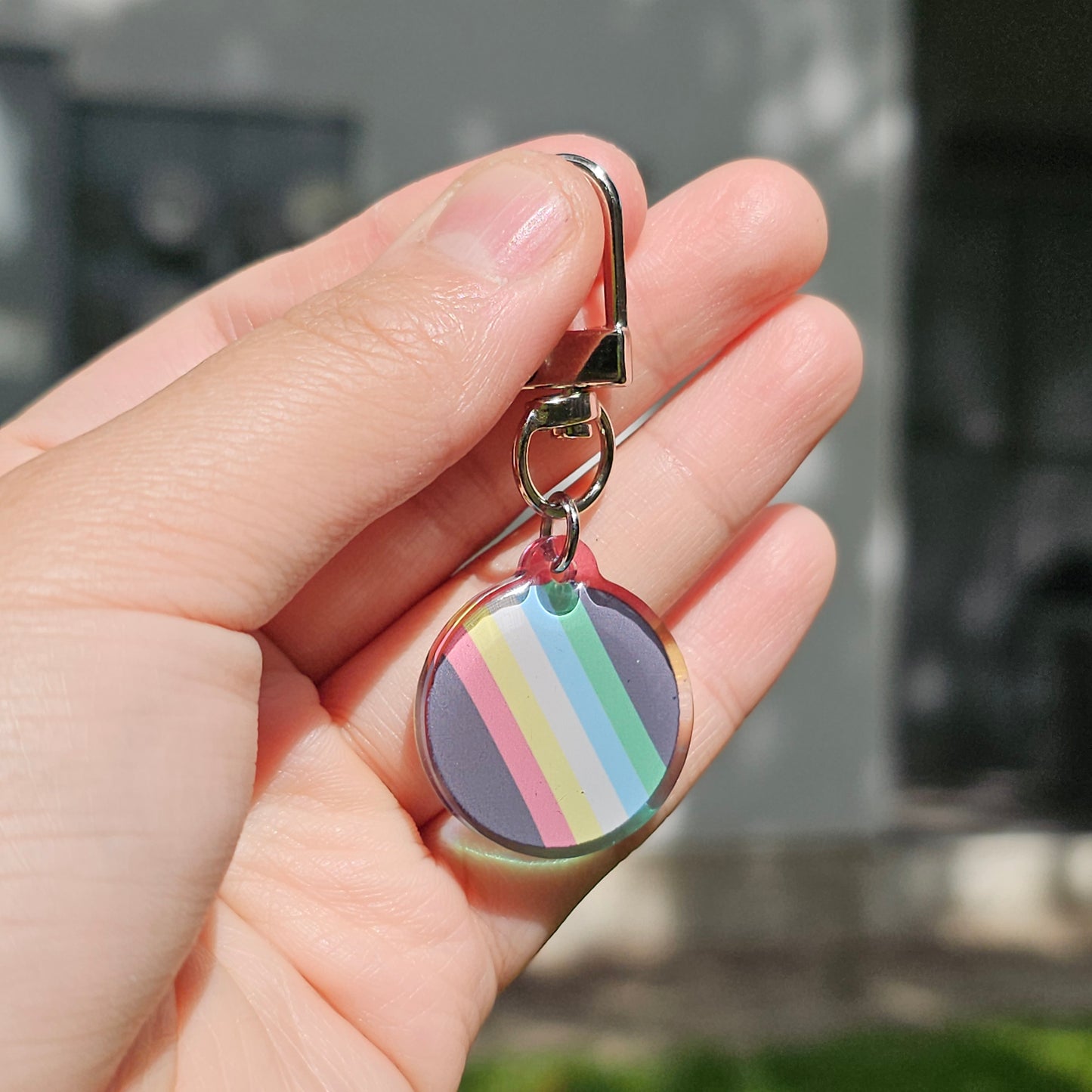 Worry Stone Pride Keychain