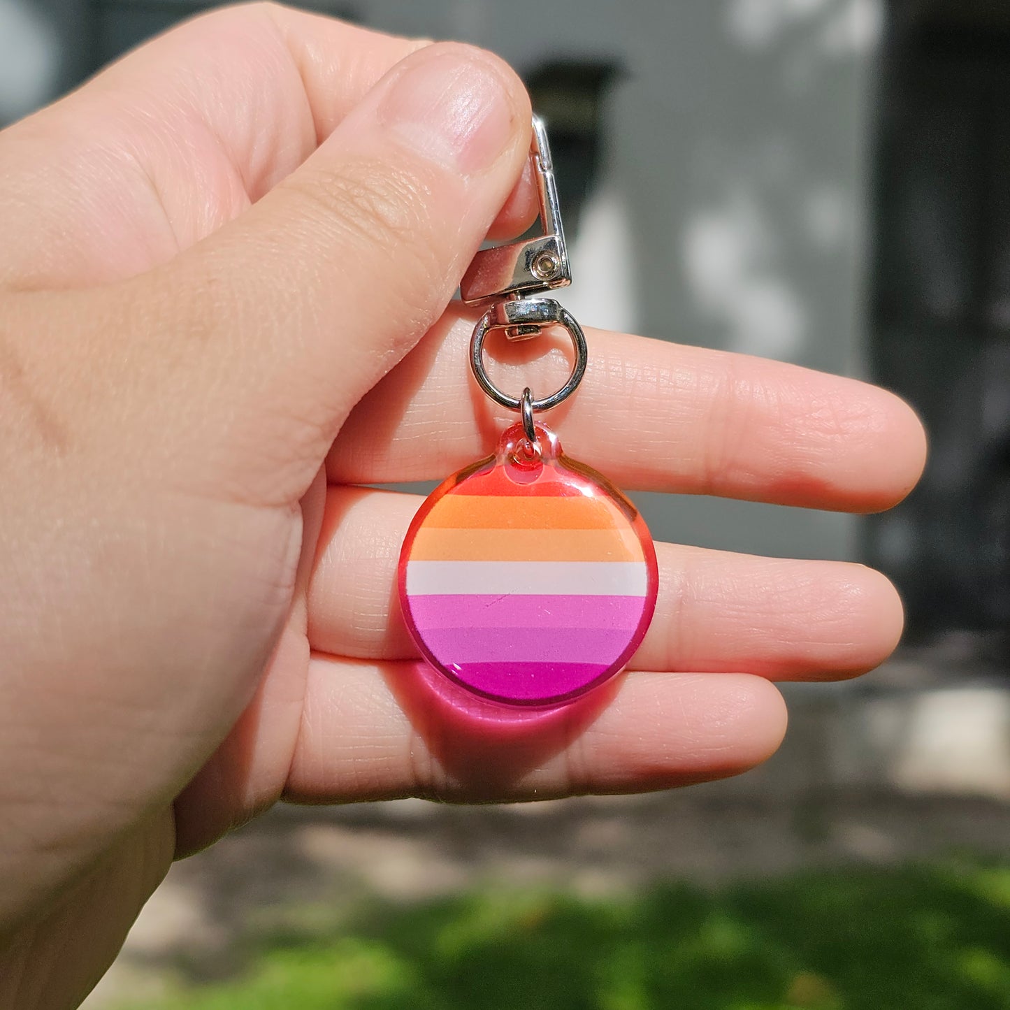Worry Stone Pride Keychain