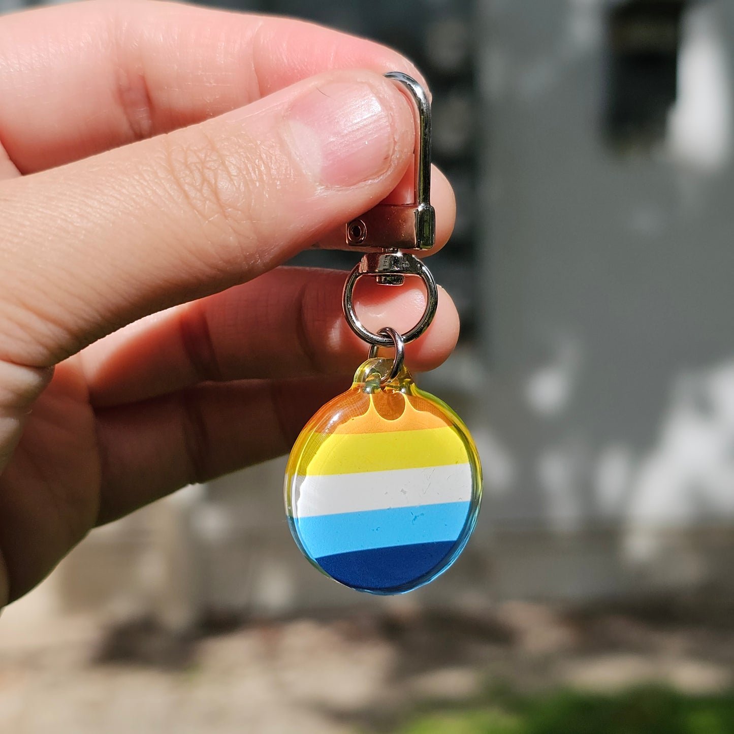 Worry Stone Pride Keychain