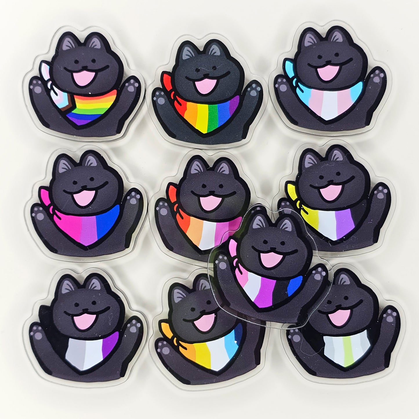 Pride Cat Acrylic Magnets