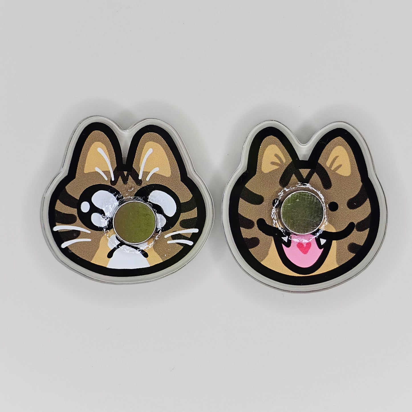 Cat Heads Acrylic Magnets