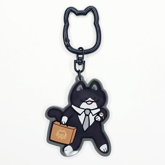 Business Cat Keychain