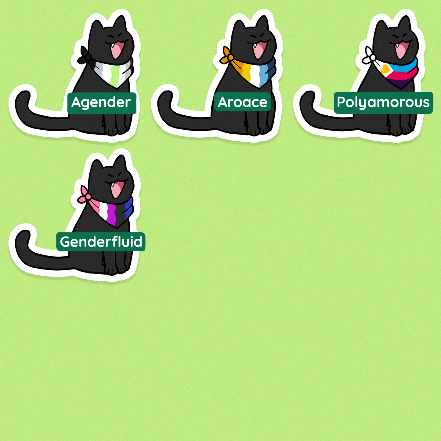 Sitting Pride Cats