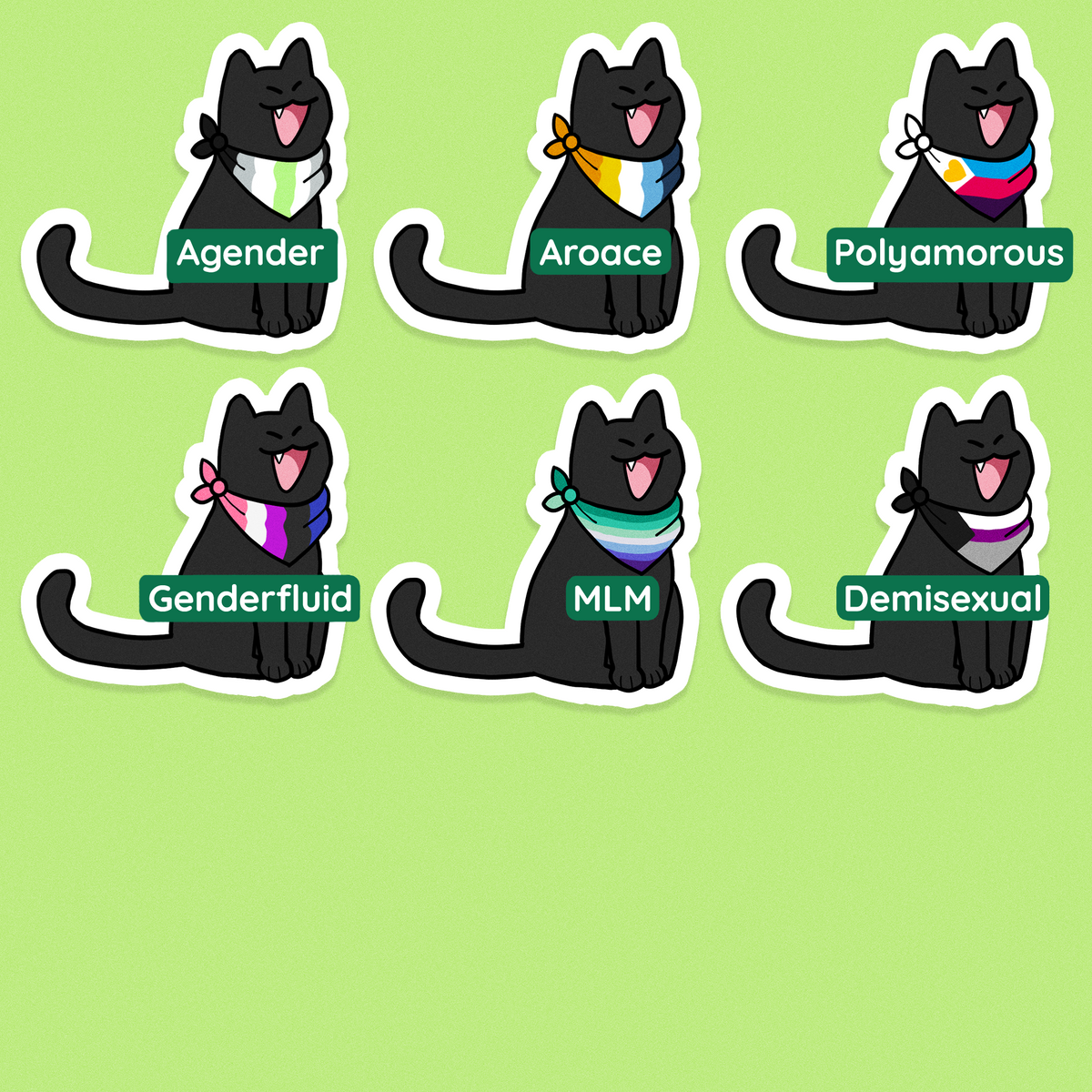 Sitting Pride Cats
