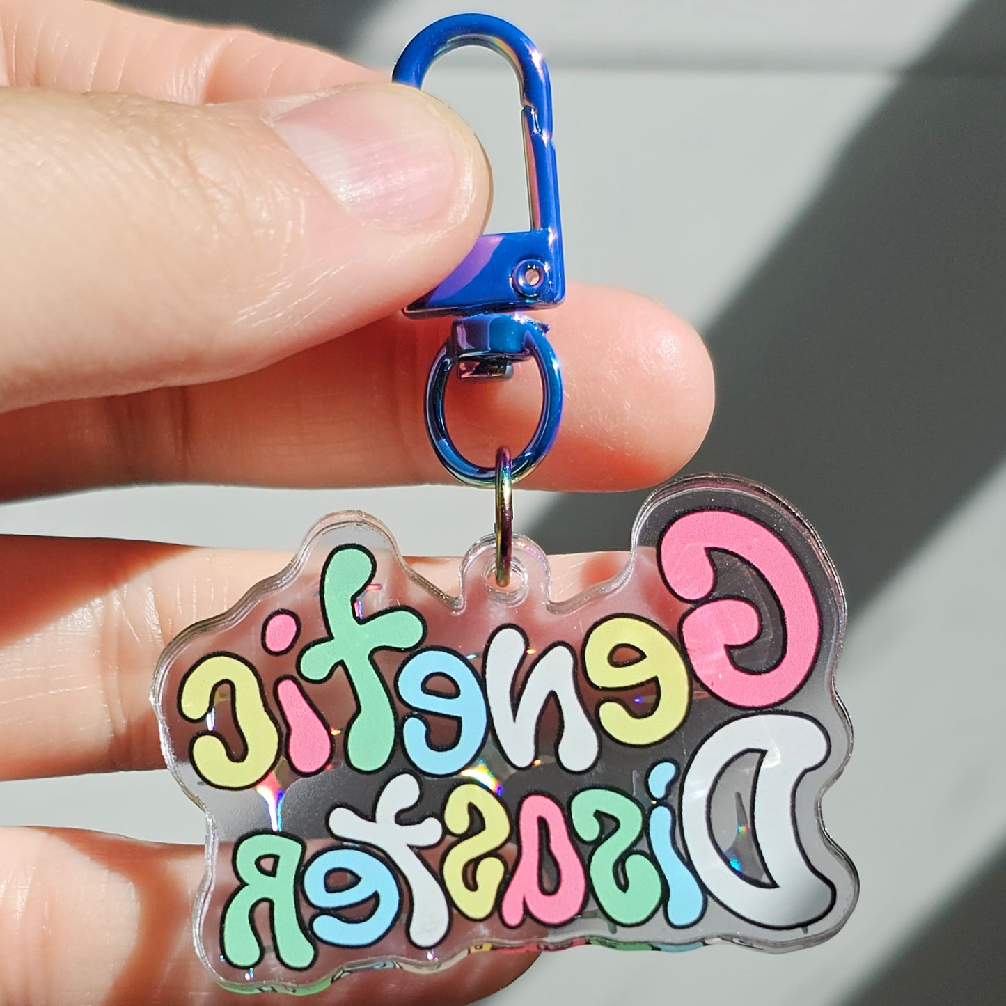 Sparkley Genetic Disaster Keychain