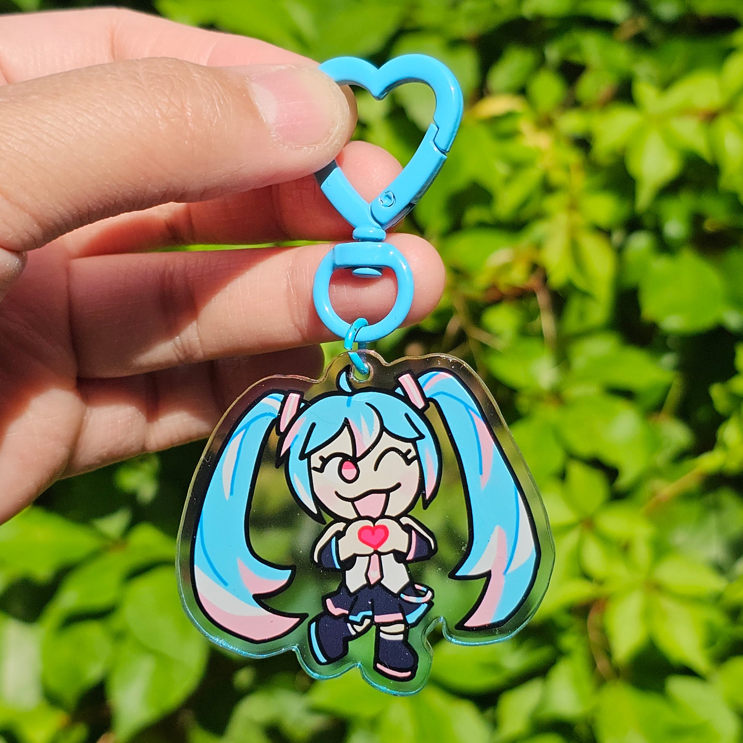 Trans Miku Keychain – LeafJellyArts