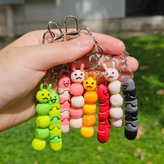 Articulated Worm Keychain