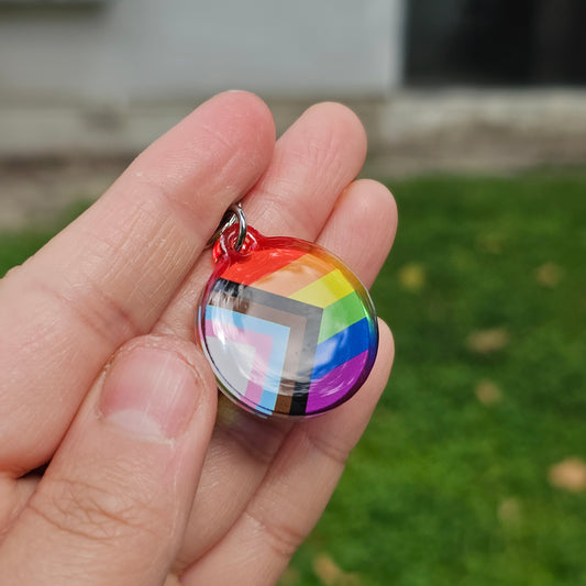 Worry Stone Pride Keychain