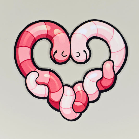 Worm Love Sticker