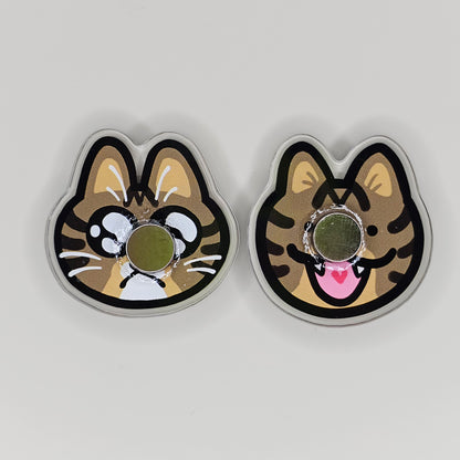 Cat Heads Acrylic Magnets