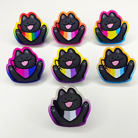 Pride Cat Acrylic Pins