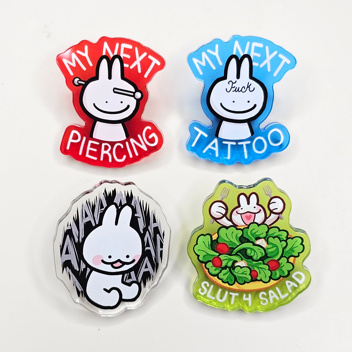 Weird Bunny Acrylic Pins