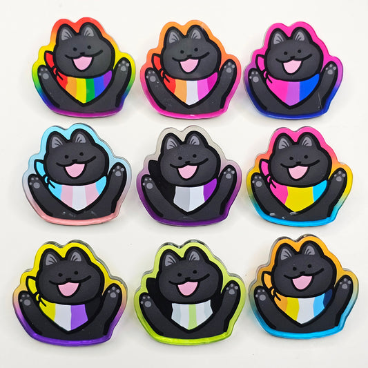 Pride Cat Acrylic Pins