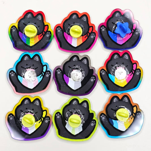 Pride Cat Acrylic Pins