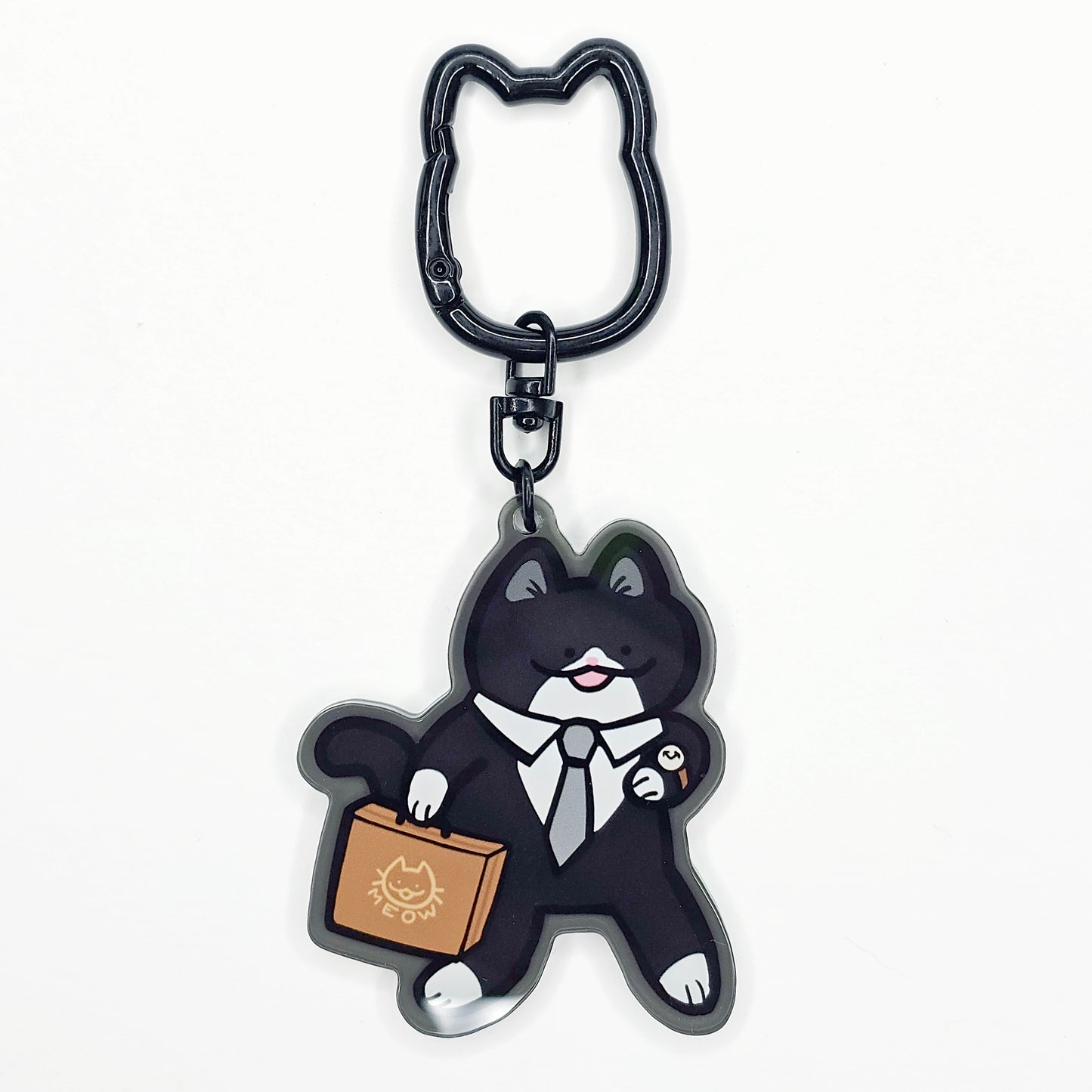 Business Cat Keychain
