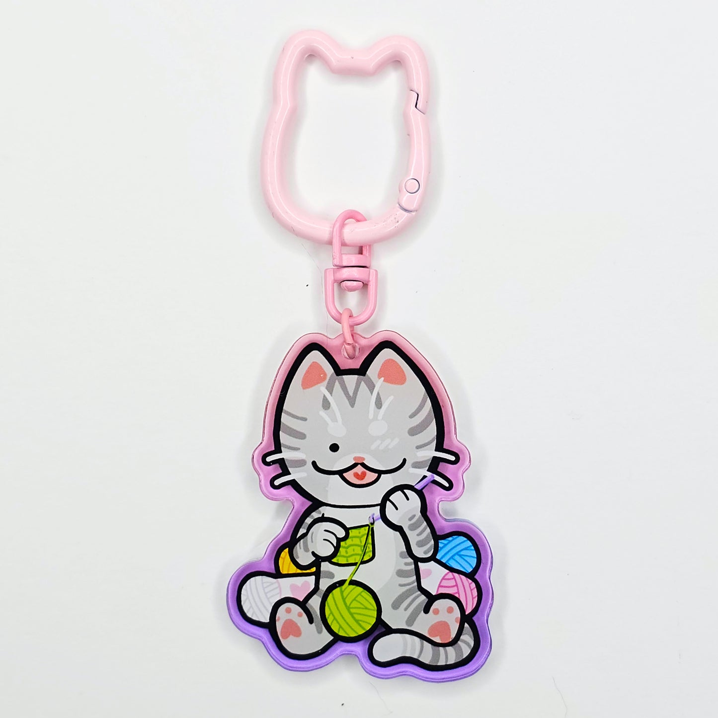 Crochet Cat Keychain