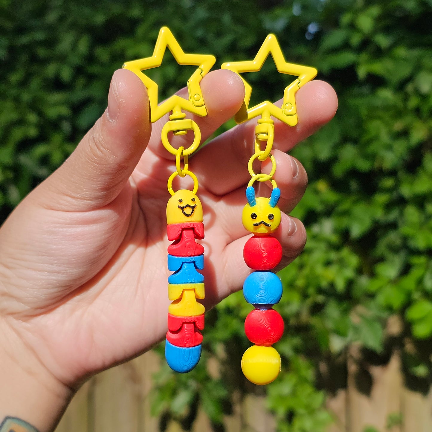 Articulated Worm Keychain