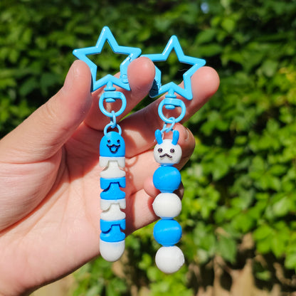 Articulated Worm Keychain