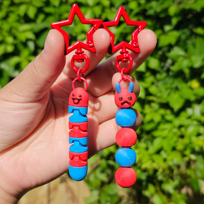 Articulated Worm Keychain