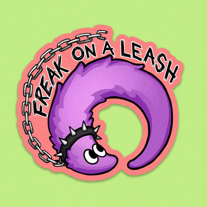 Worm Freak on A Leash Sticker