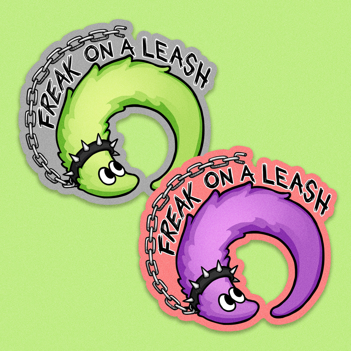 Worm Freak on A Leash Sticker