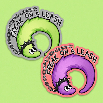 Worm Freak on A Leash Sticker