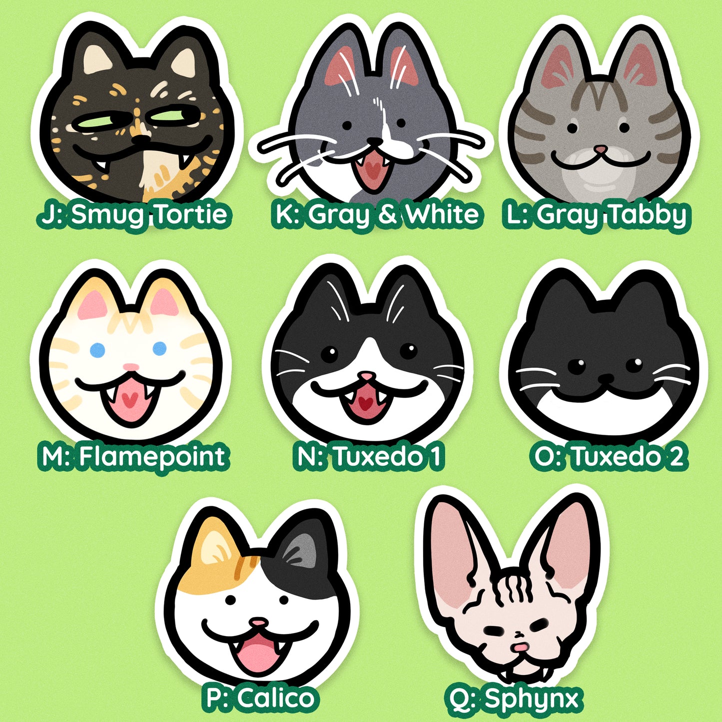 Cat Head Stickers