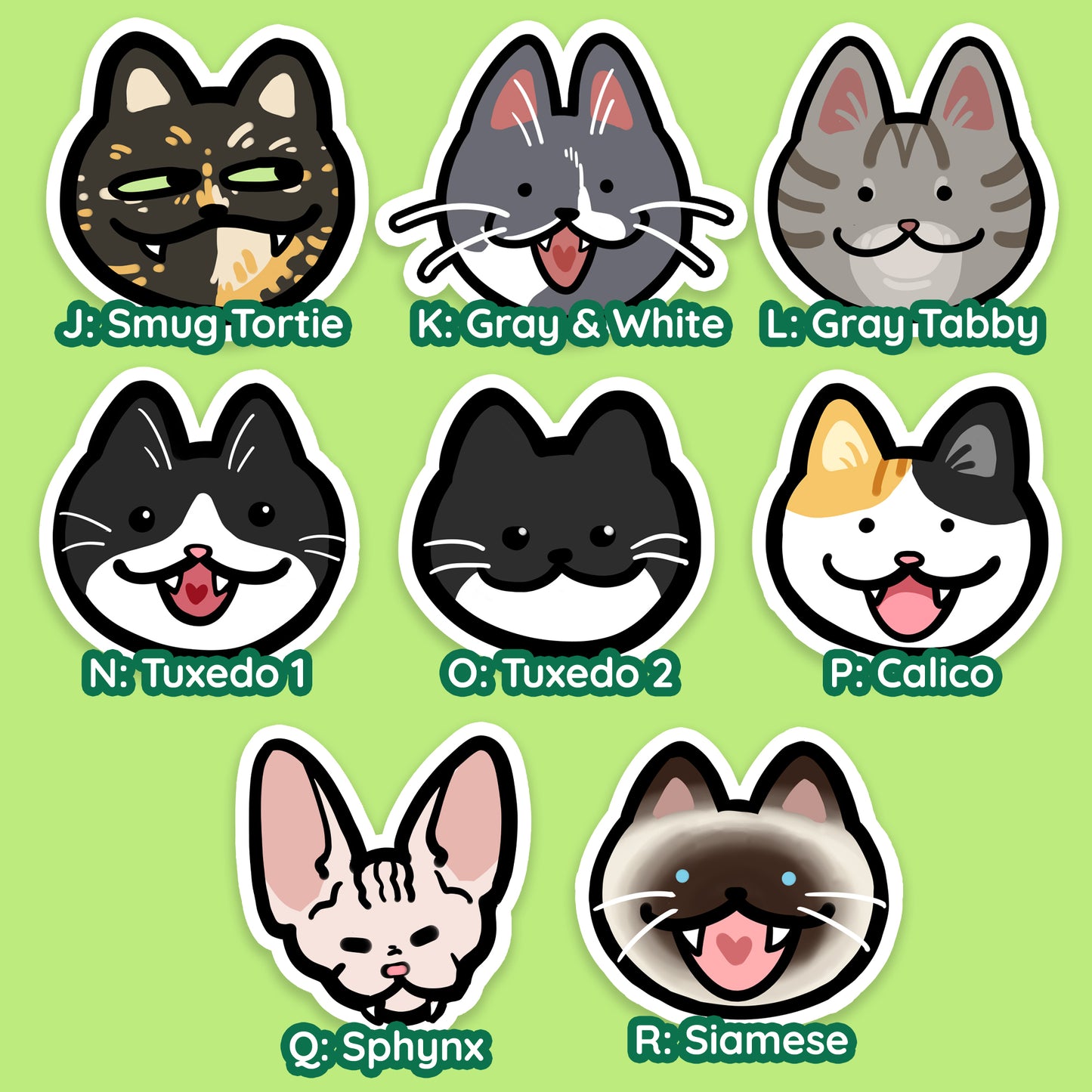Cat Head Stickers