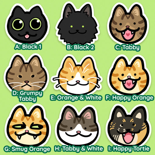 Cat Head Stickers