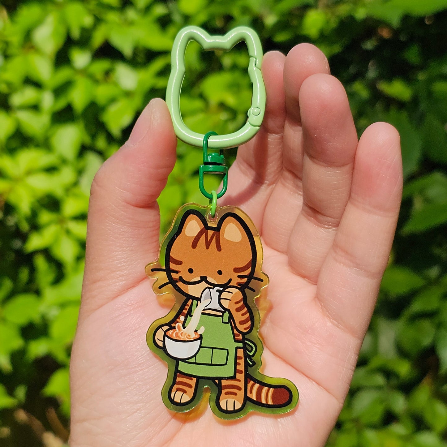 Barista Cat Keychain