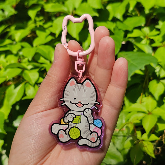 Crochet Cat Keychain