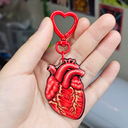 Realistic Heart Keychain