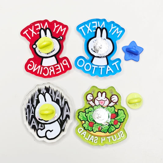 Weird Bunny Acrylic Pins