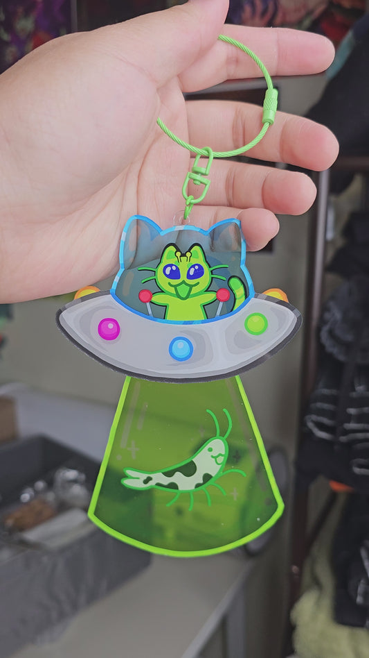 Cat UFO Car Charm (PREORDER)