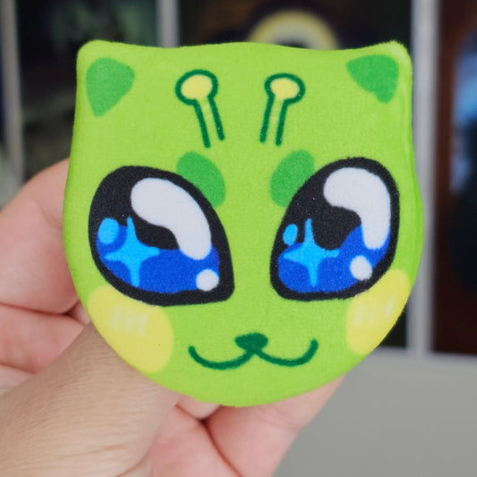 Plush Alien Cat Pin