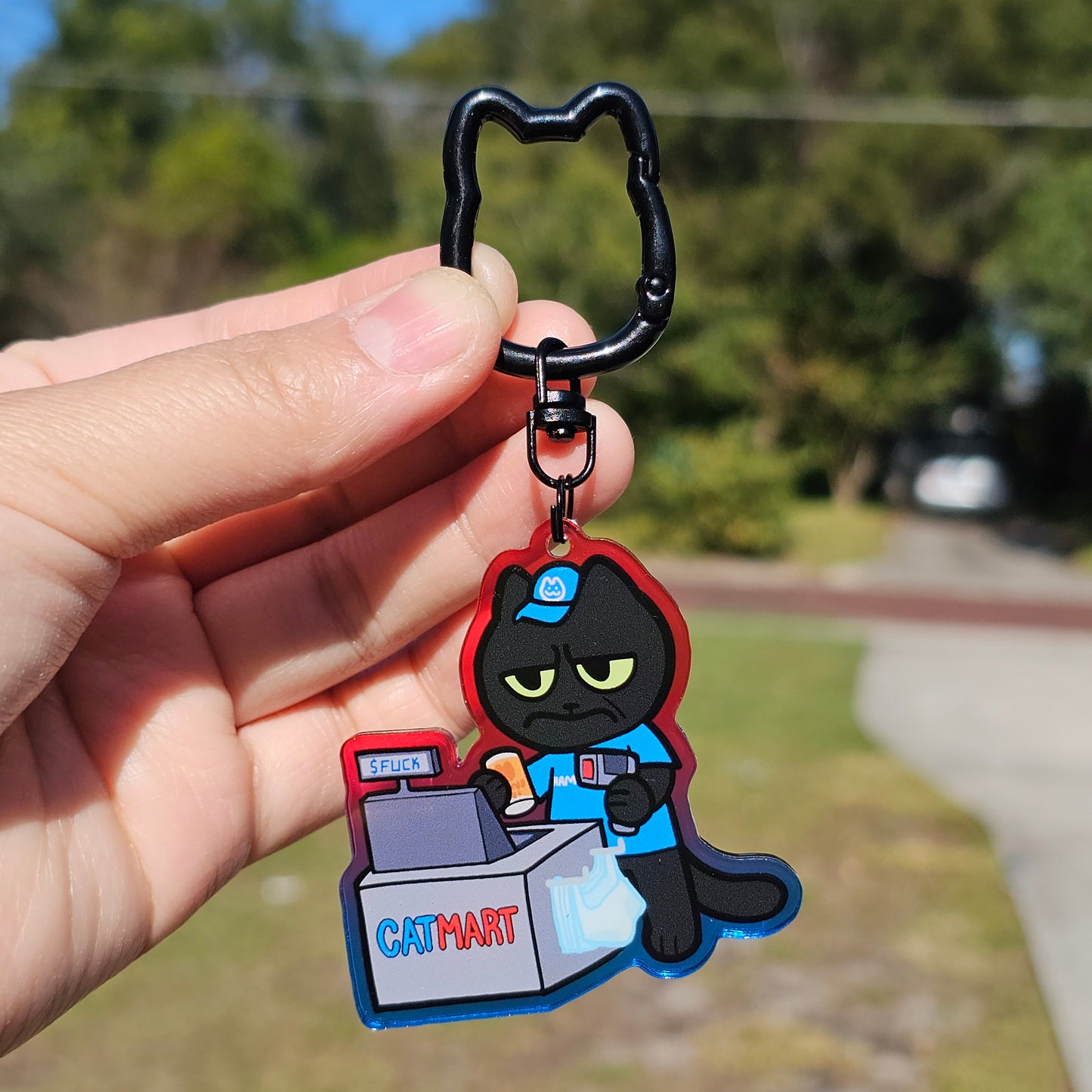 Black Cat Retail Worker Keychain