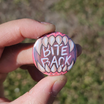 Bite Back Button Pin