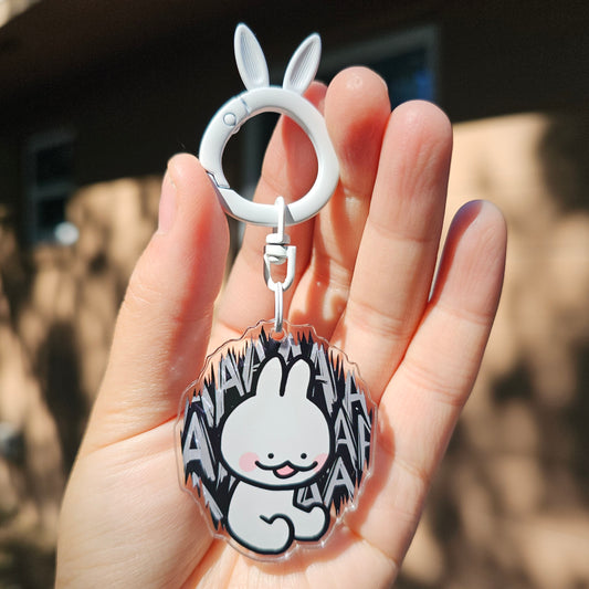 Screaming Bunny Keychain