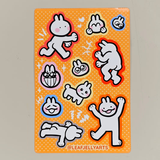 Weird Bunny Sticker Sheet