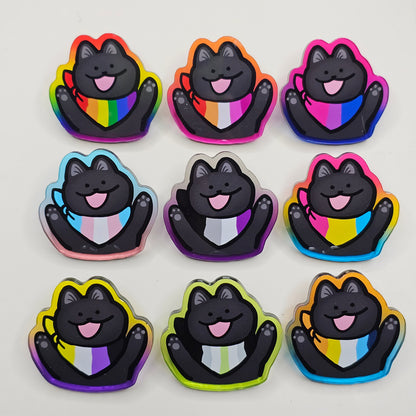Pride Cat Acrylic Pins
