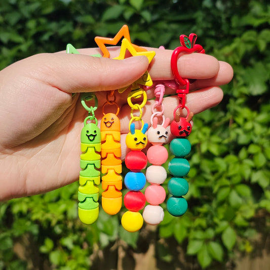 Articulated Worm Keychain