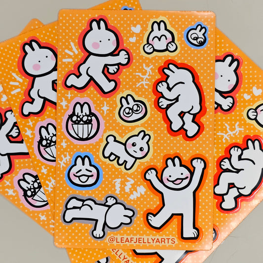 Weird Bunny Sticker Sheet
