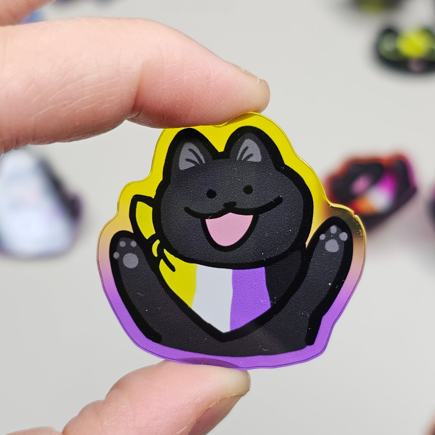 Pride Cat Acrylic Pins