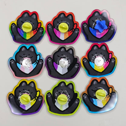 Pride Cat Acrylic Pins