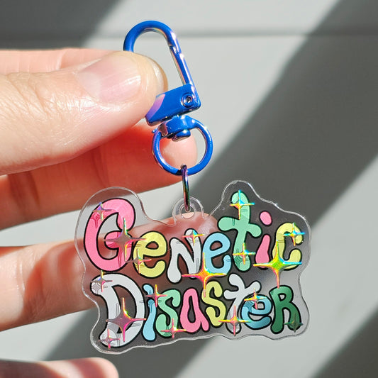 Sparkley Genetic Disaster Keychain