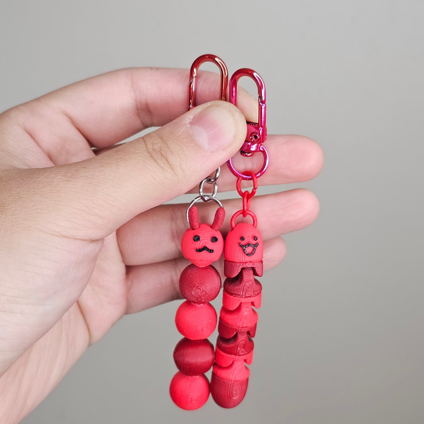 Articulated Worm Keychain