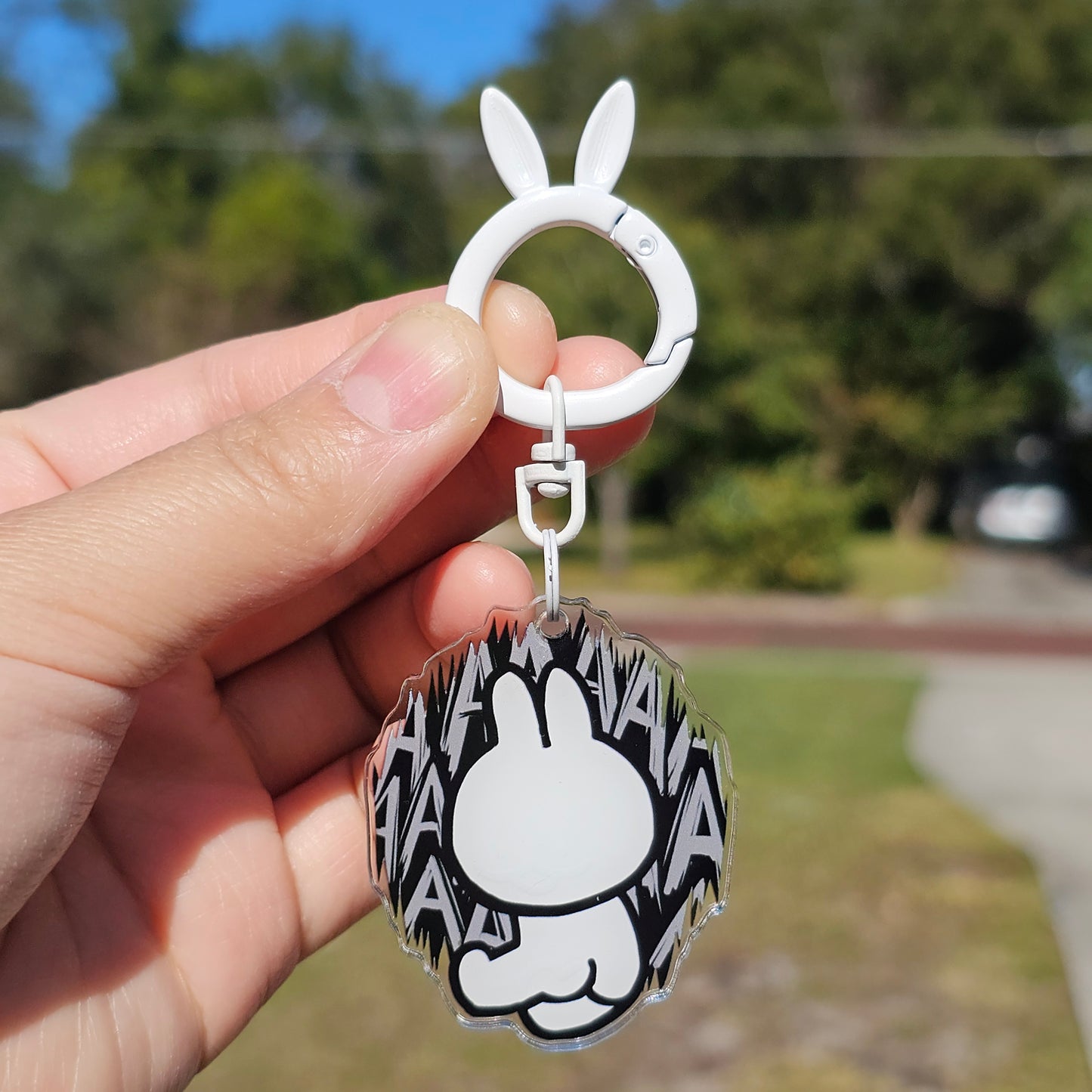 Screaming Bunny Keychain
