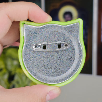 Happy Plush Alien Cat Pin